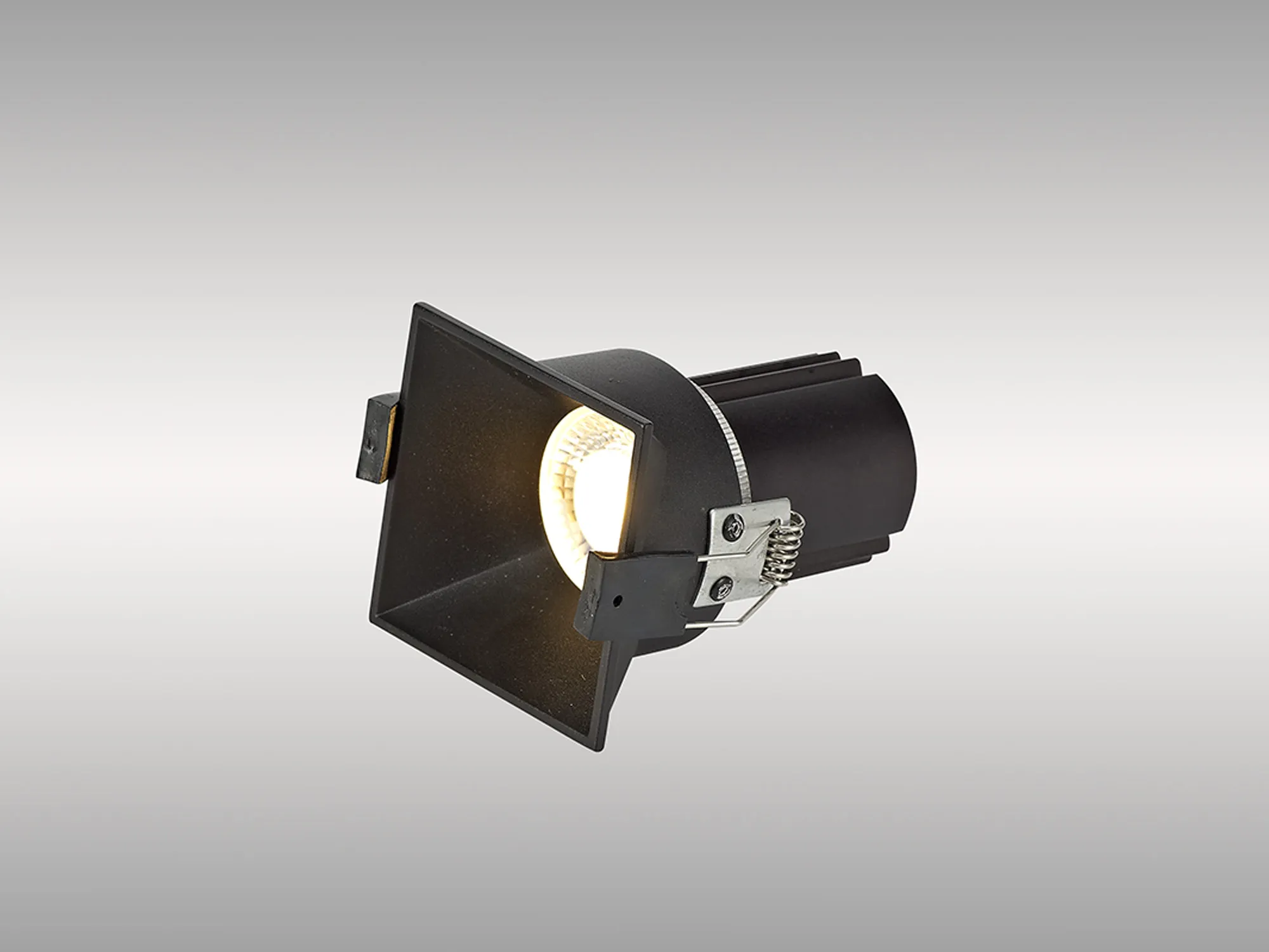 DM201947  Biox 12 Tridonic Powered 12W 2700K 1200lm 24° CRI>90 LED Engine  Black Square Fixed Recessed Spotlight, IP20